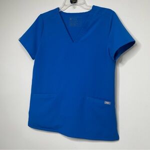 Figs Short Sleeve Scrub Top in Blue ~ Size Small ~ Caregivers or Medical Staff